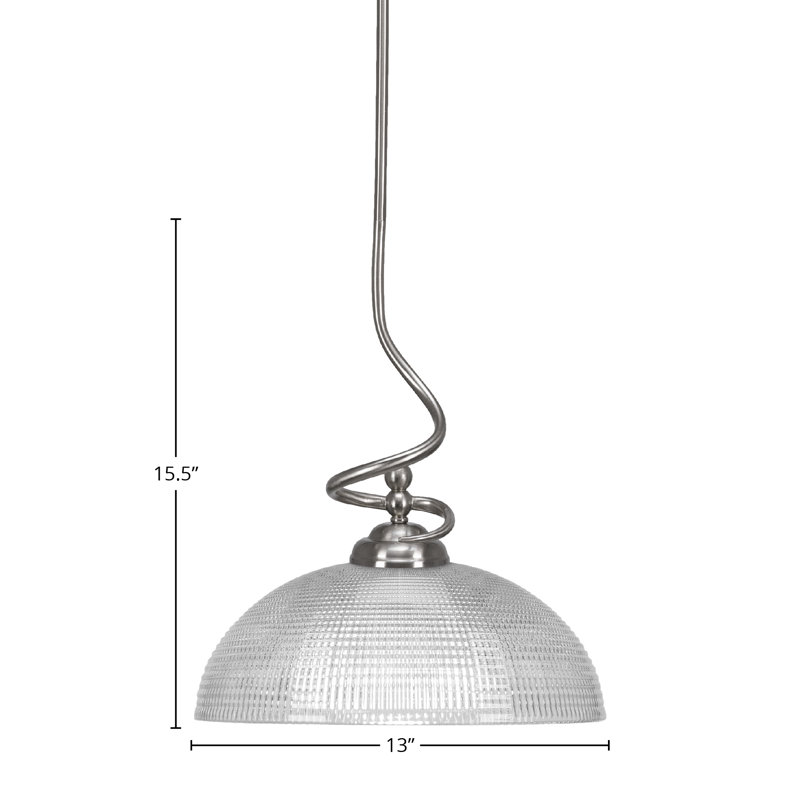 Capri Stem Hung Pendant, Brushed Nickel