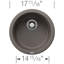 Rondo SILGRANIT 18" L x 18" W Drop-In/Undermount Bar Sink-1255548632