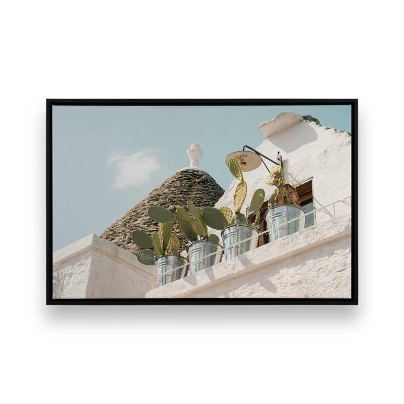 Impression sur toile Cacti Perch, Satin Black Framed, H 8,75 po x l 12,75 po x P 1,75 po