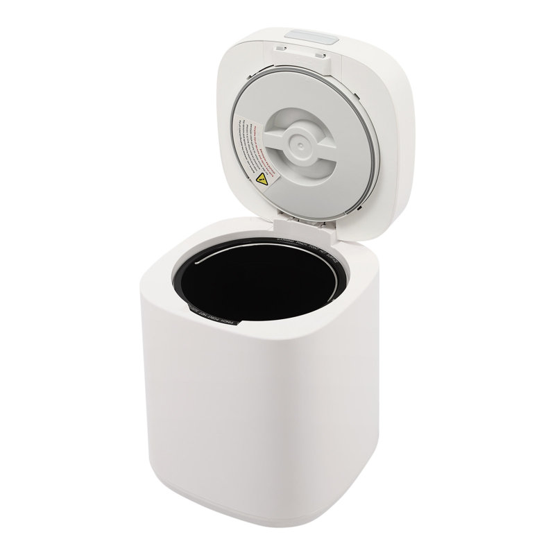 Poubelle de cuisine 0,66 gallons, Blanc satiné