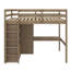Wooden Full-Size Loft Bed With Integrated Wardrobe, Desk, Storage Shelves & Drawers-1730141893