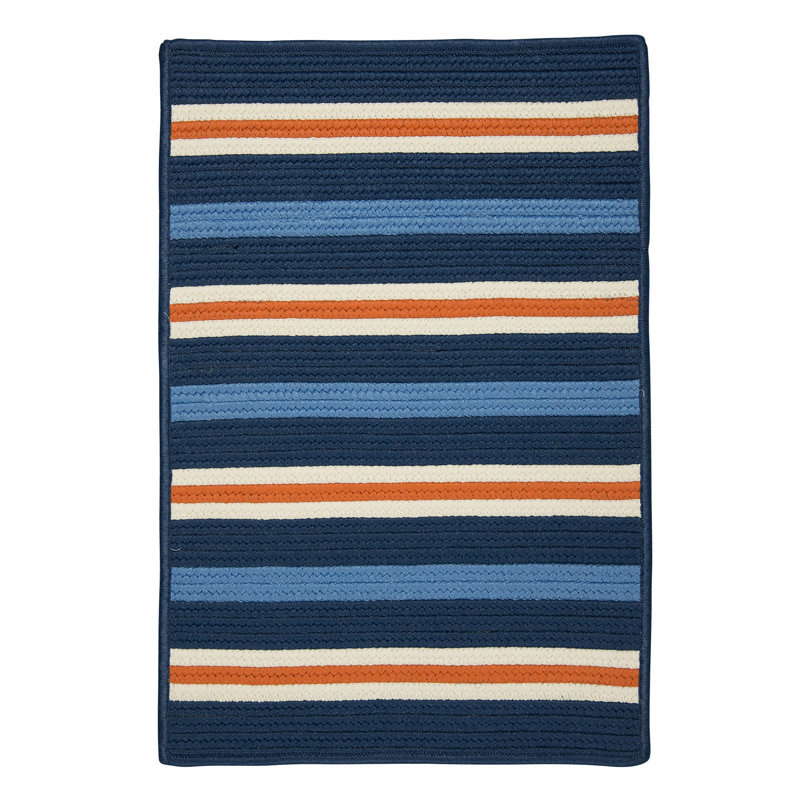 Tapis tressé bleu Bucareli, Rectangle 2 pi x 3 pi