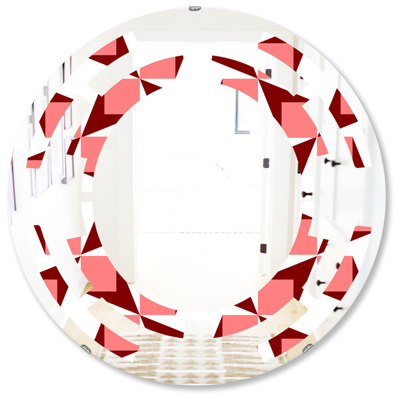 Miroir mural géométrique sans cadre, H 31,5 po x l po