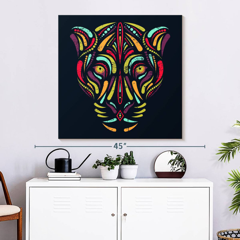 «Brampt Jaguar Face Abstract», H 33 po x l 33 po