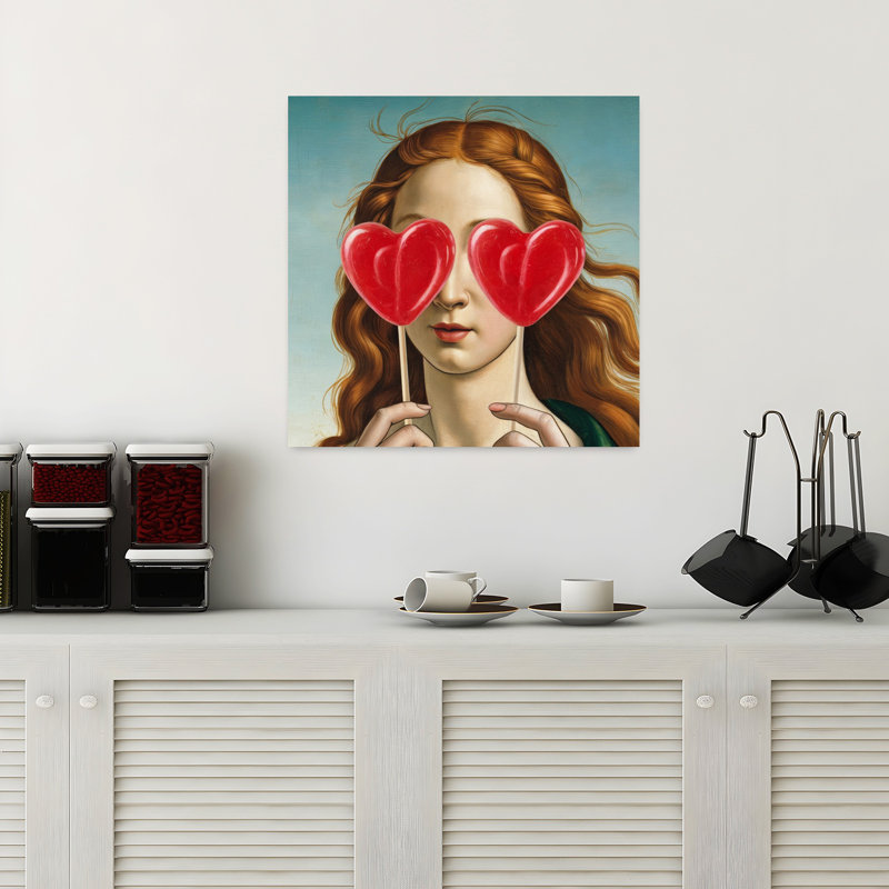 Art contemporain rétro, H 18 po x l 18 po