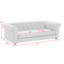 Chien moderne surélevé gris foncé, pour les chiens de grande taille et surdimensionnés, 55 po x 26,5 po x 17,5 po, 40,91 lb, lit gris élégant d'une capacité de 130 lb, grande capacité de poids confortable