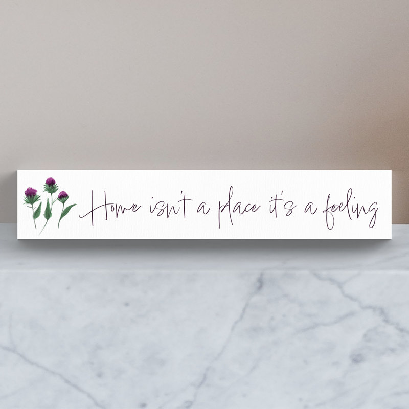 Kana Thistle Home Isn't a Place Heart Wooden Plaque, White