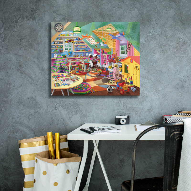 «Lets Play» par Bigelow, illustrations sur toile, H 20 po x l 24 po x P 0,75 po