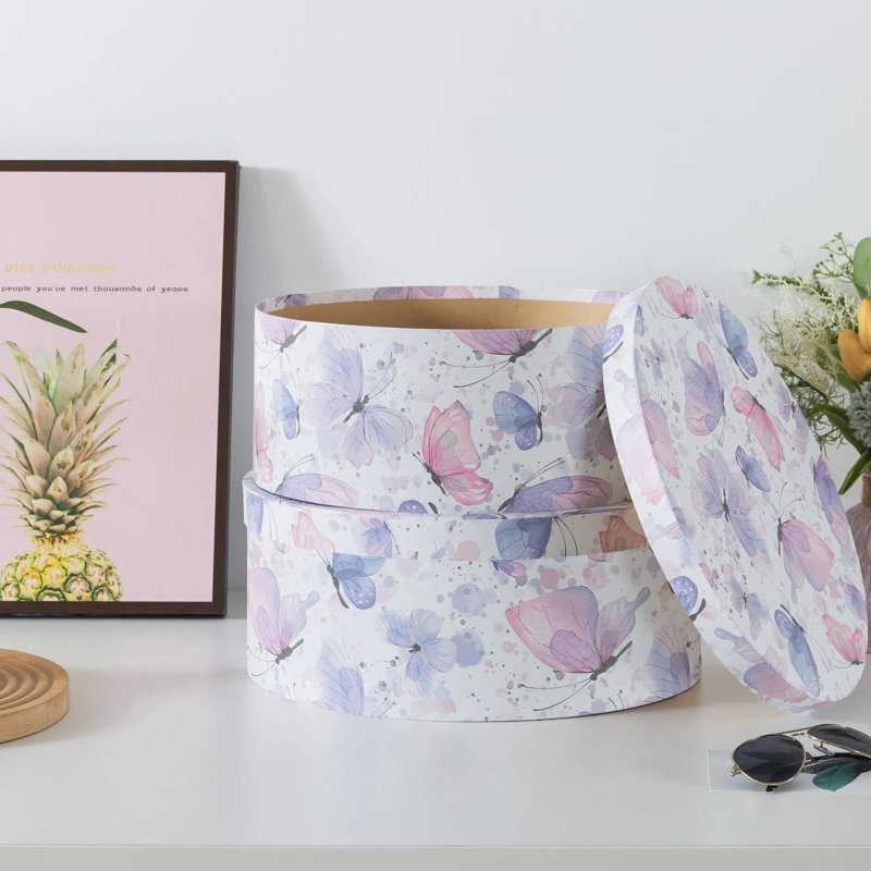 Cohdwell 2 Piece Decorative Box Set, Pink/Blue