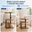 Table de bout pivotante en forme de C avec rangement, hauteur réglable pour canapé | Table de bout pivotante en forme de C avec rangement Garvee, réglable en hauteur pour canapé-2016275108