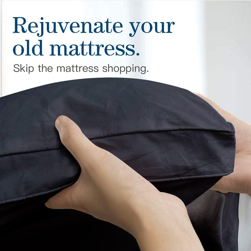 Surmatelas en polyester 3 po Jourdanton, Grand, Noir