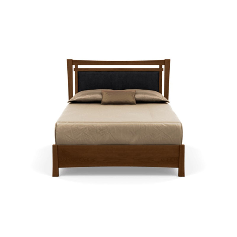Monterey Upholstered Bed, King, Onyx, Saddle Cherry