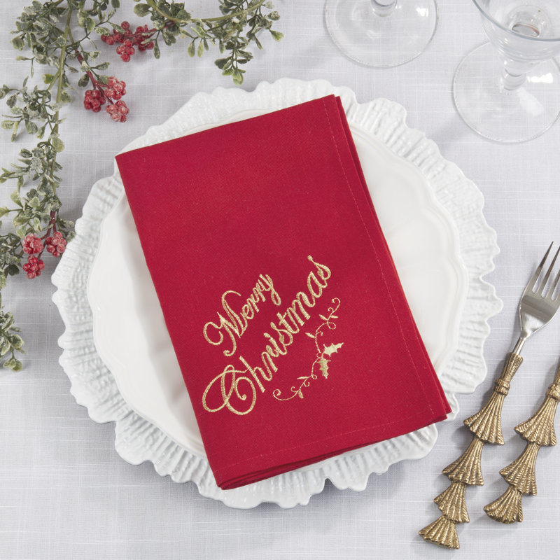 Serviette Merry & Bright Holiday (ensemble de 4)