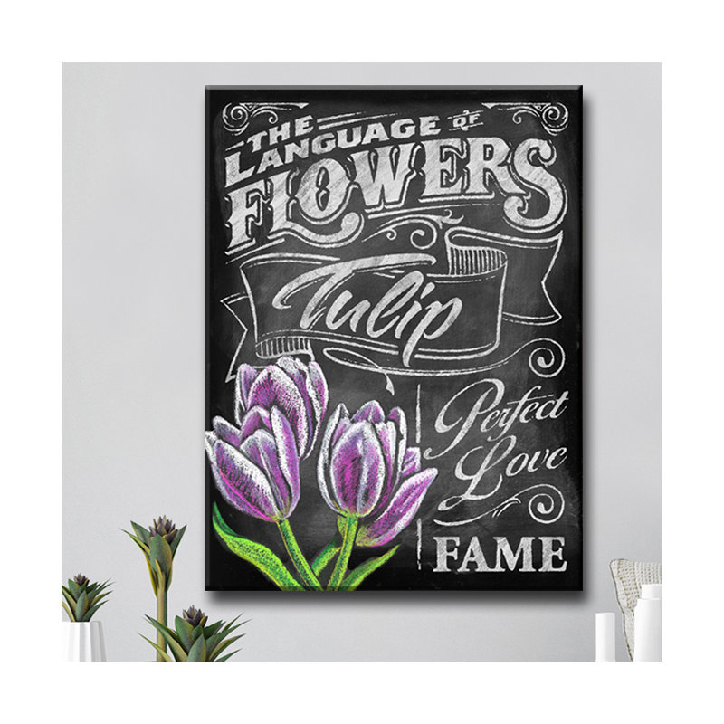 Reproduction d’art textuel sur toile tendue, H 16 po x l 12 po x P 1,5 po