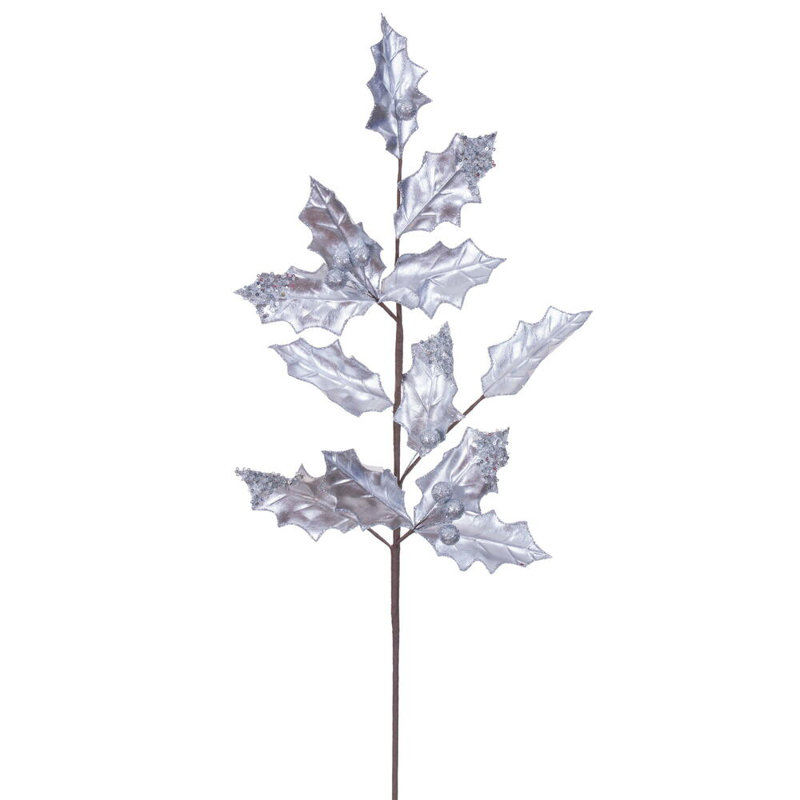 28" Leaf Spray, includes 6 pieces per bag., Silver