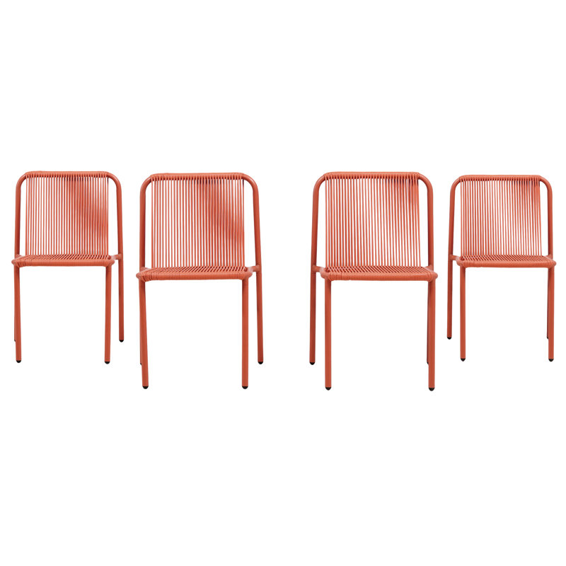 Chaises de salle à manger Zechariah, Orange