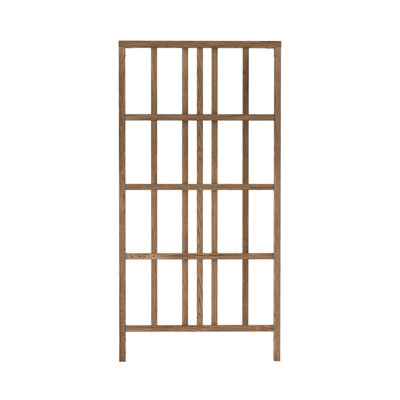 Urbana 39" L X 77" H Modern Vinyl Trellis, Espresso Brown