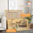 Versatile Wooden Hamster Cage with Multiple Play Features and Easy Maintenance