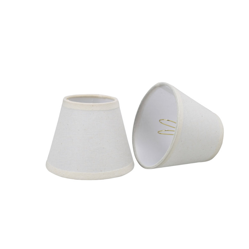 4'' H Linen Empire Lamp Shade, Creme