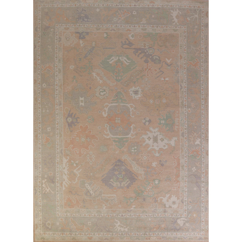 Vegetable Dye Oushak Turkish Area Rug 9x12