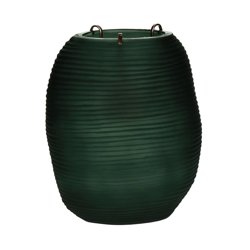 Leger Glass Table Vase, Green, 27cm H x 23cm W x 23cm D
