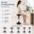 Wobble Stool Standing Desk Stool - 24-34 Inch Height Adjustable Active Sitting Balance Stool with Triangular Saddle Seat 