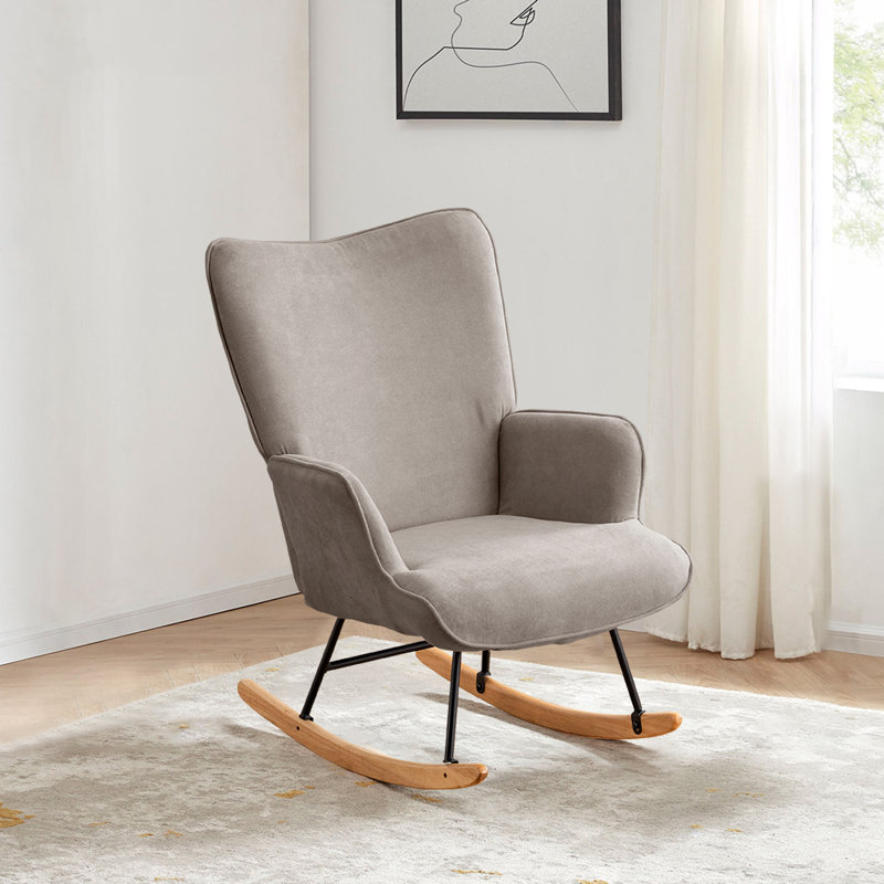 Chaise berçante Sakhi, gris