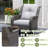 Stylish Outdoor Woven Rattan Single Sofa-110093400