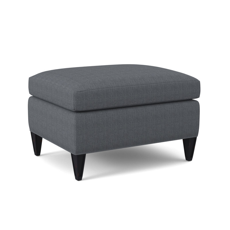 Bristol Upholstered Ottoman, Vintage Ebony, Elise Harbor