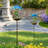 Solar Metal Frog Bird Feeder, Outdoor Garden Decor For Patio Yard Lawn