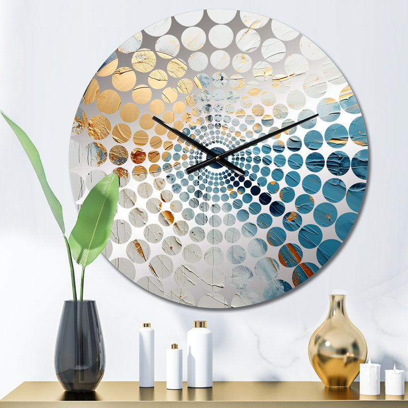 Abdulhadi - Horloge murale peinture abstraite, Petit