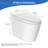 Elongated Smart Bidet Toilet With Auto Flush, Heated Seat And Warm Wash