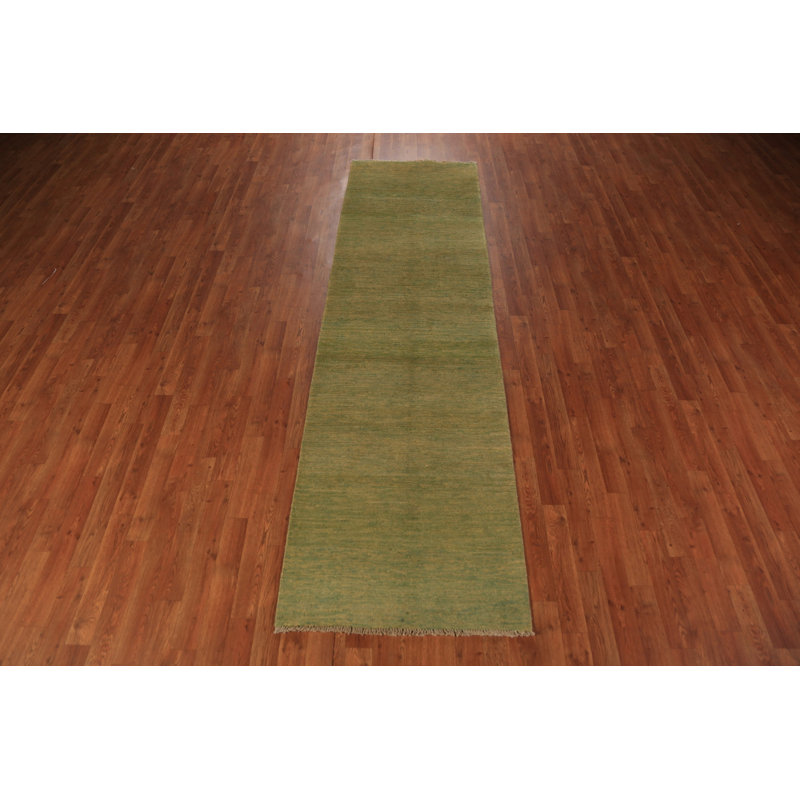 Tapis vert et jaune Gabbeh
