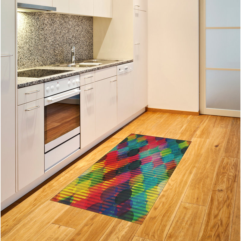 Tapis décoratif numérique à haute densité en fibres de polyester à haute densité, Rectangle 2 pi 7 po x 5 pi