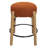 Iyonna 36" Counter Table Set With 4 Natalia Counter Stools In Rust Boucle Fabric