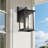 Outdoor Wall Sconce, Exterior Lighting Fixture, Anti-Rust Outdoor Wall Mounted Light, Black Carriage Lantern Lamp, Outside Porch Light With Clear Glass For Home, Garage (Black, 1 Pack)-1854882966