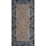 Responsible Wool Standard Flocked Damask Hand-Tufted Sustainable New Zealand Wool Traditional Area Rug Pecan Gray Black