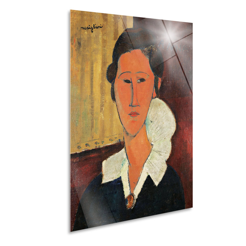 Portrait Of Hanka Zborowska by Amedeo Modigliani - No Frame Painting, Plastic/Acrylic, 100cm H x 70cm W