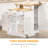 2-Level Rubber Wood Kitchen Island In White With Drawers And Adjustable Shelves - Storage Cabinet For Table Storage, Top