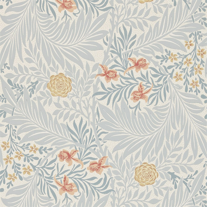 Larkspur Wallpaper, Slate/Russet