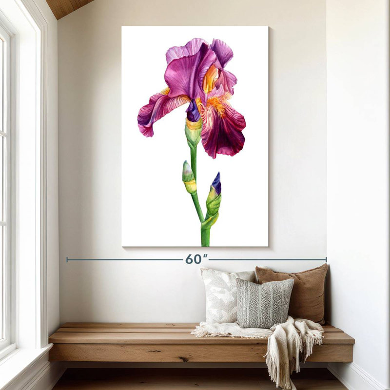 Harnek Lovely Iris Flower, 51" H x 34" W