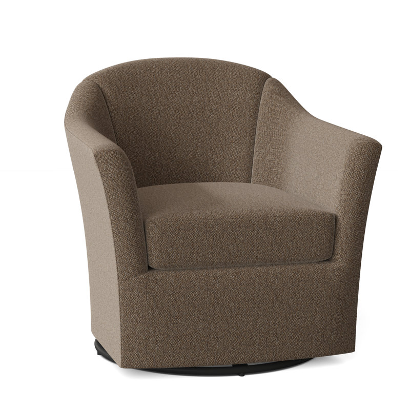 Fauteuil demi-tonneau pivotant de 33,5 po Barry, Noisette 9508