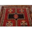 Tapis traditionnel géométrique rouge 4 x 8