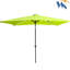 Parasol lumineux pour patio 10 x 6,5 pi, manivelle, inclinable, 26 po, pour jardin avec piscine à lumières DEL