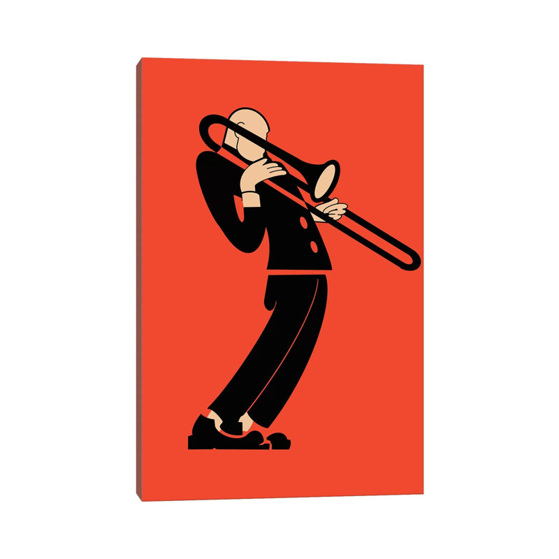 The Trombone by Mark Rogan - Wrapped Canvas Print, 66.04 cm H x 45.72 cm W x 3.175 cm D