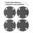 Peel and Stick Mirror Tiles, Circular Domino Dot Design Set