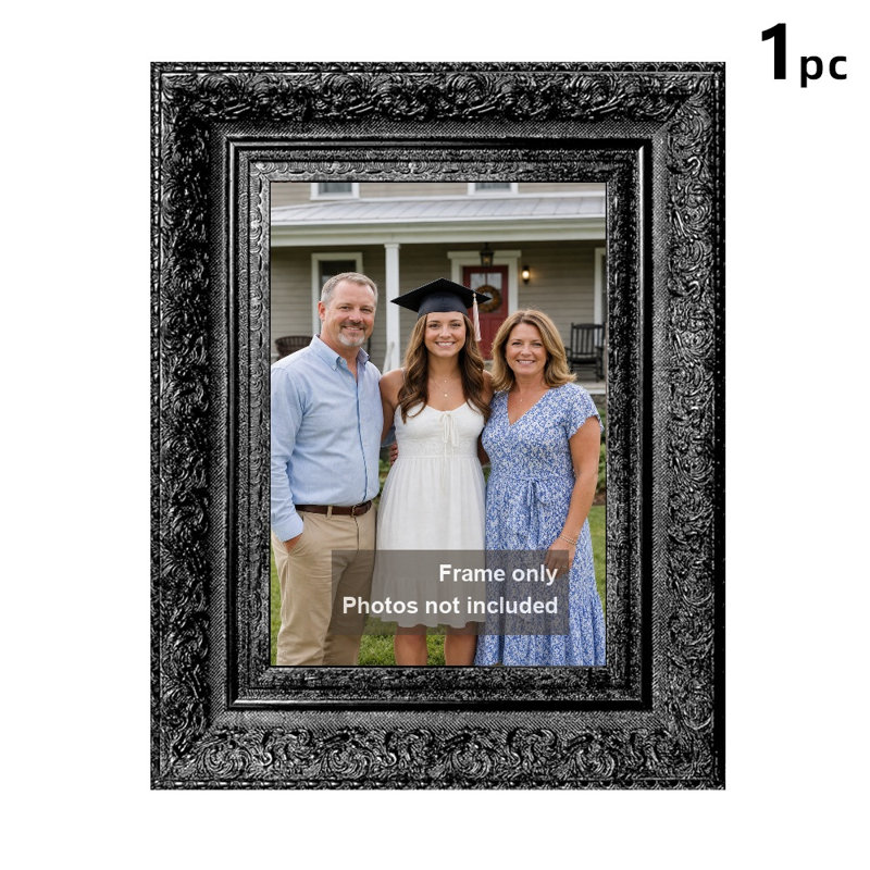 Cadre photo noir d'inspiration galerie 1pc pour photos et portrait 11 "x 14", Noir, 1, L 11 po x H 14 po