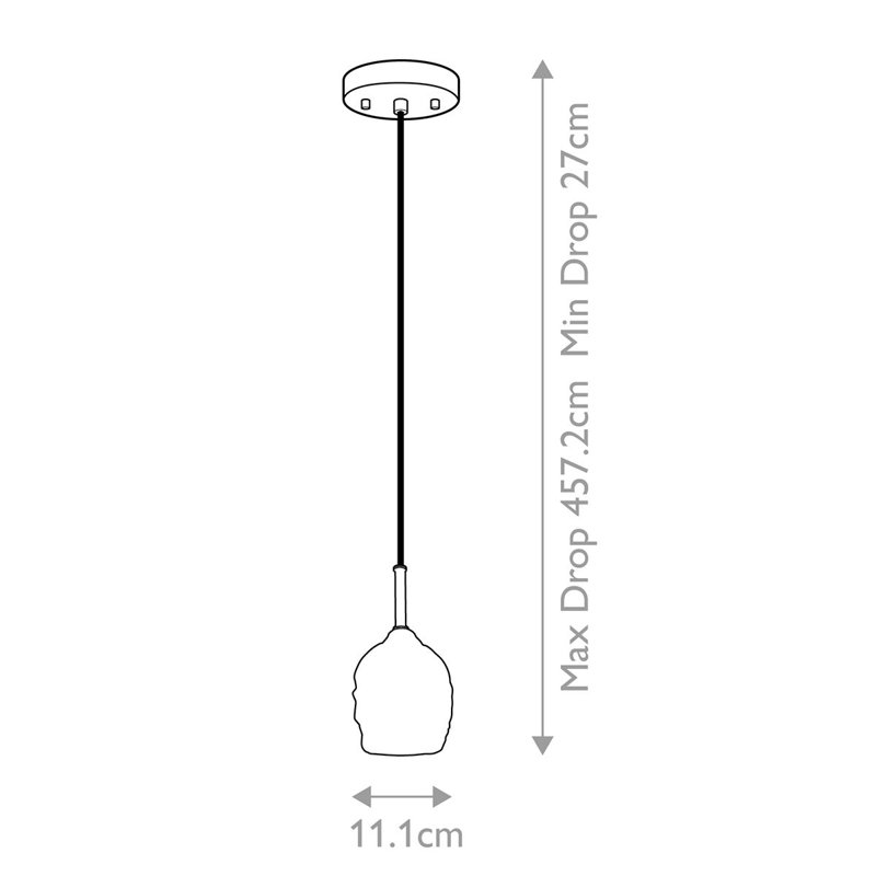 Tyne 1 - Light Polished Nickel Unique/Statement Pendant