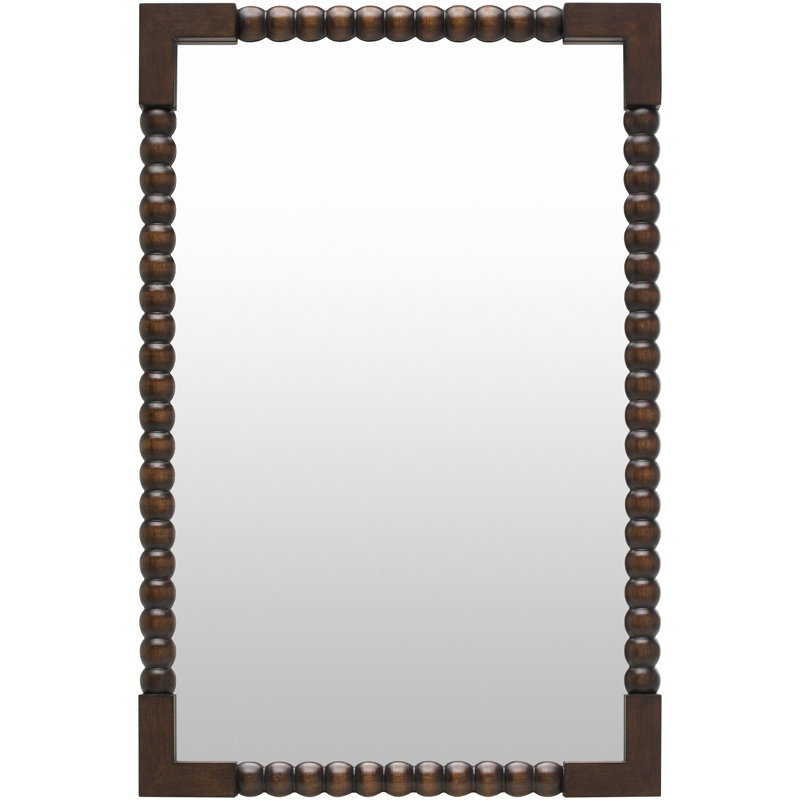 Galey Alix x Livabliss Lizzie Mirror, 37" H x 24" W, Dark Brown Wood