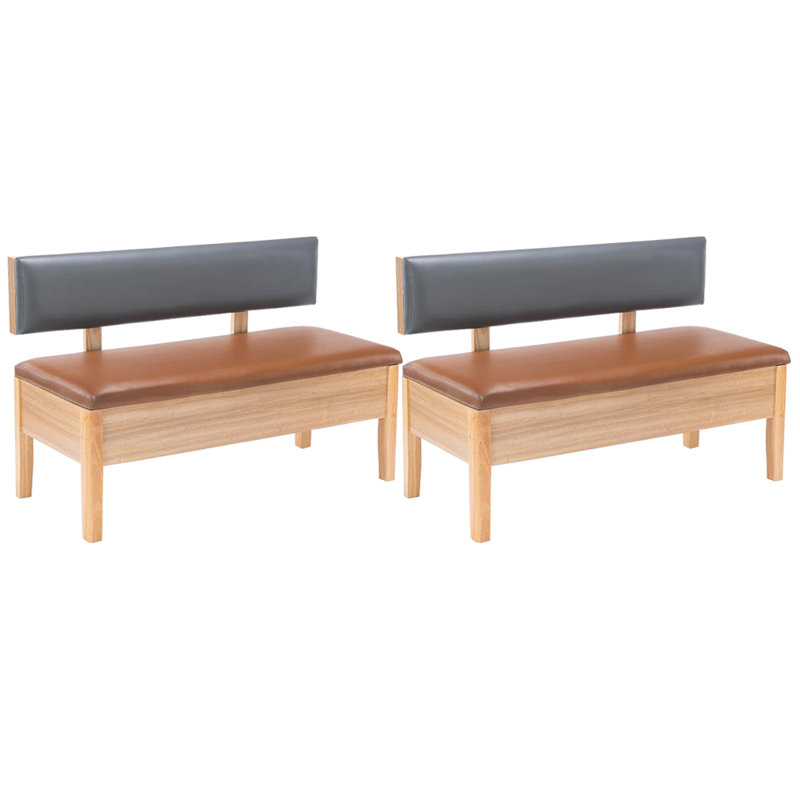 Banc de rangement pour restaurant, Brun / gris